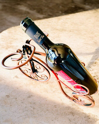 Supporto per Vino "WineCycle" - possibilità di personalizzazione con incisione per un regalo