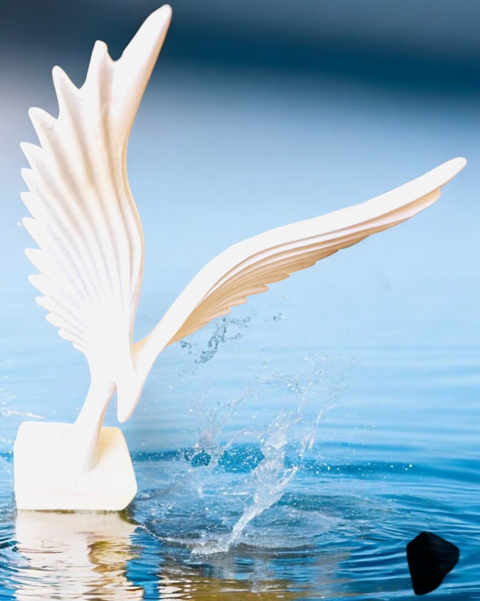 Figura Elegante Ali di Angeli 15 cm di altezza – "Guardiani Alati", possibilità di personalizzazione con incisione per regalo, personalizzazione, 2 varianti di colore