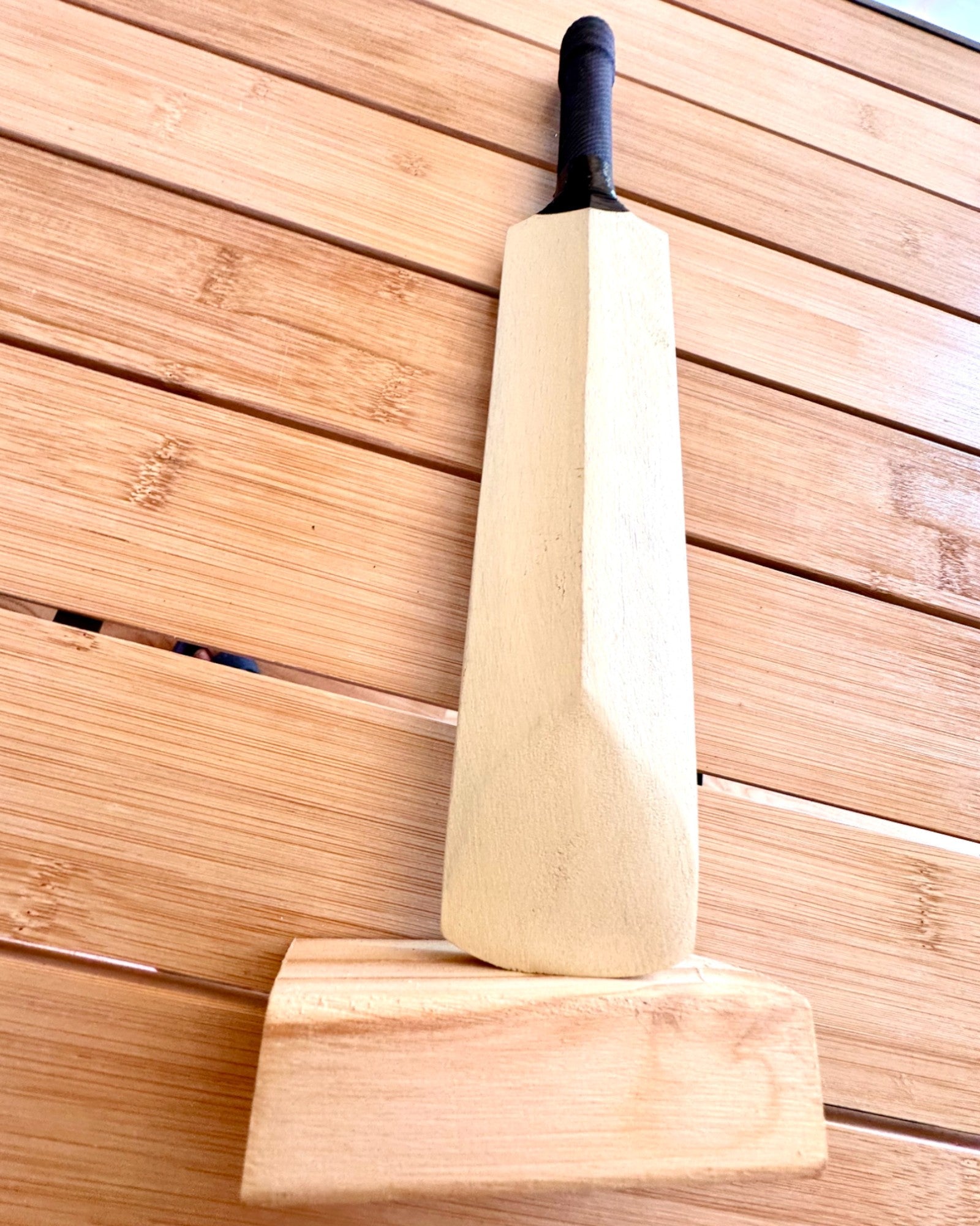 Bastone da Cricket in Legno con Base - decorazione, Ideale come Regalo con Opzione di Incisione