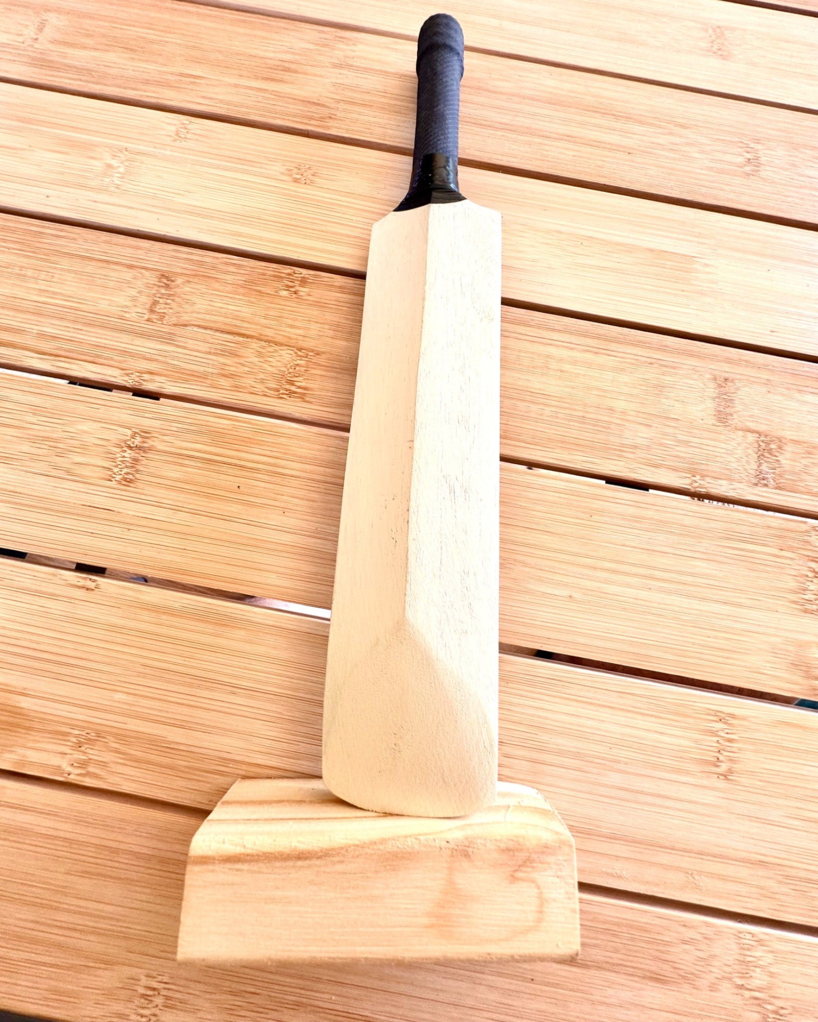 Bastone da Cricket in Legno con Base - decorazione, Ideale come Regalo con Opzione di Incisione