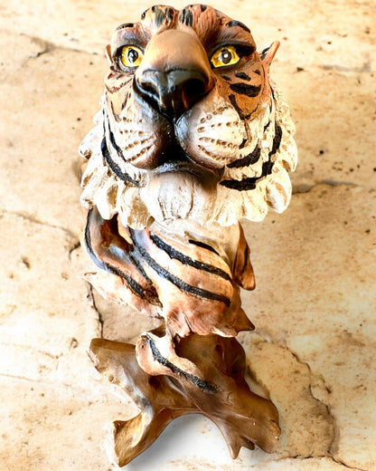 Statua "Tigre Re della Giungla" con Opzione di Incisione, figurina alta 29 cm, decorazione per regalo