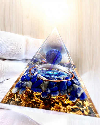 Piramide Energetica orgonitica "Zenith" in Lapis Lazuli, ideale come regalo