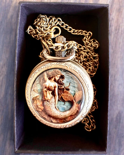 Orologio da Tasca "Sirena dei Misteri", possibilità di personalizzazione con incisione per un regalo