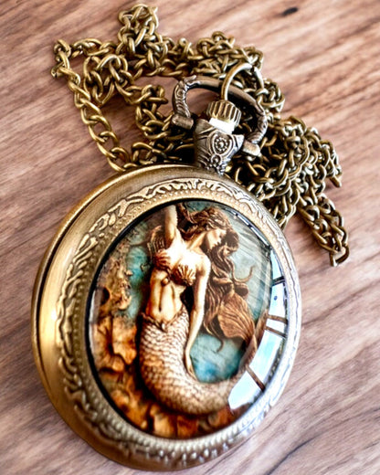 Orologio da Tasca "Sirena dei Misteri", possibilità di personalizzazione con incisione per un regalo