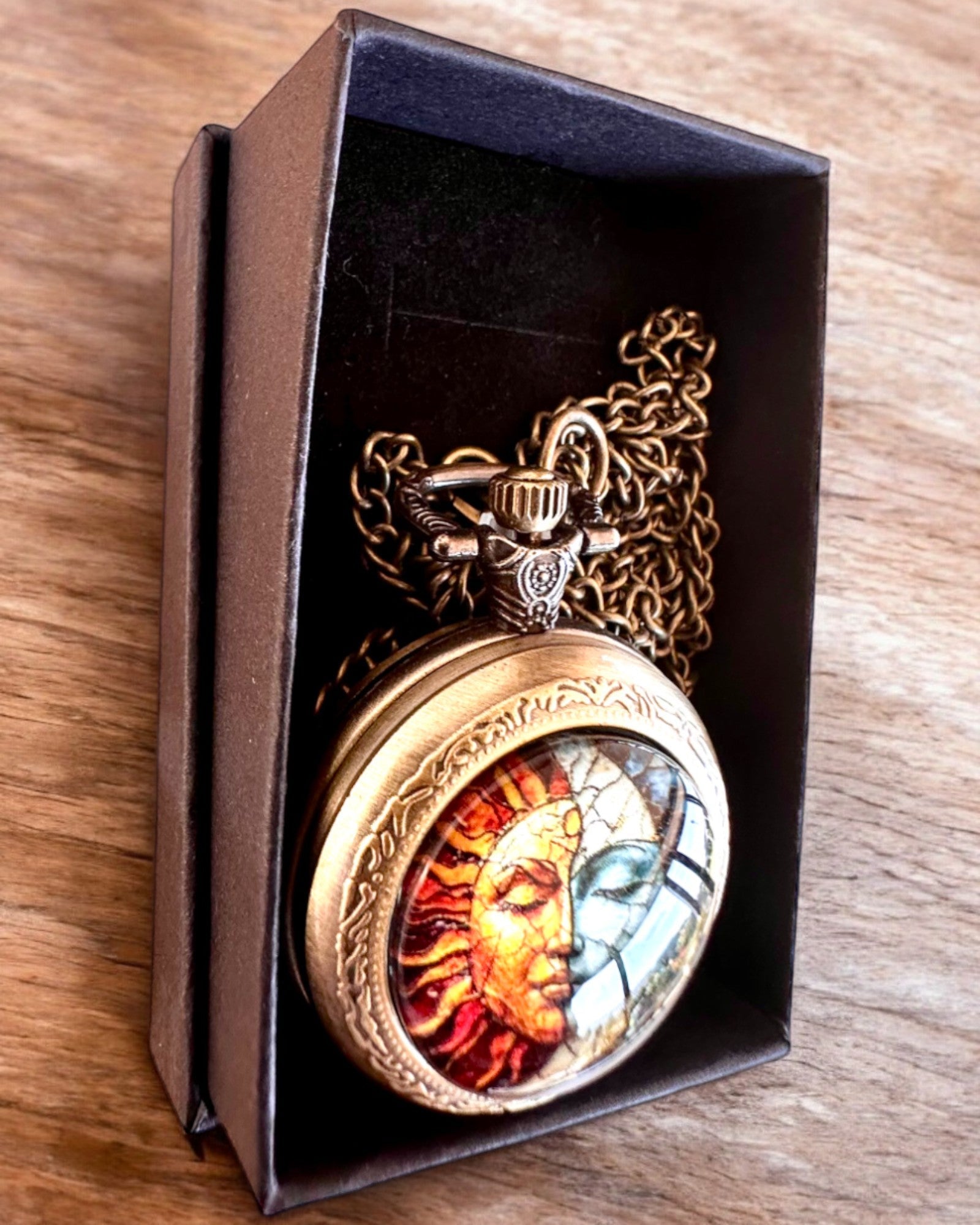 Orologio da tasca elegante "Luminazione Solare" con possibilità di incisione per un regalo