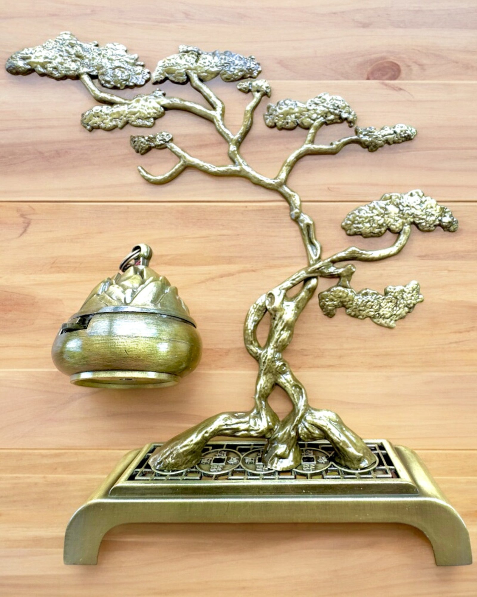 Manico Metallico Elegante per Incenso Bonsai - possibilità di personalizzazione con incisione per un regalo