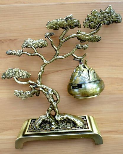 Manico Metallico Elegante per Incenso Bonsai - possibilità di personalizzazione con incisione per un regalo