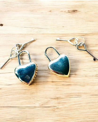 Chiavi dell'Amore - 2 Mini Lucchetti Argento a Forma di Cuore, possibilità di personalizzazione con incisione per regalo