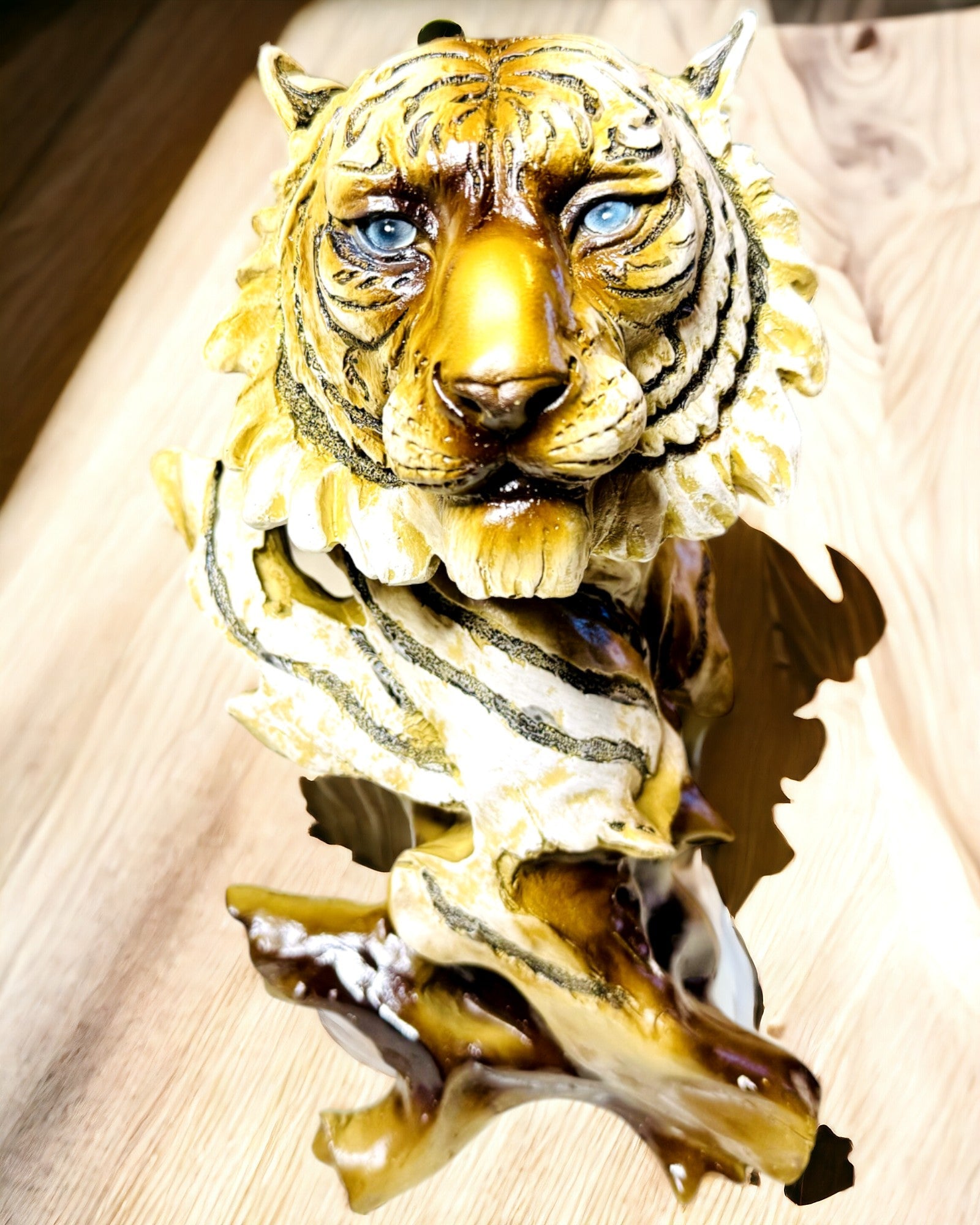 Statua "Tigre Re della Giungla" con Opzione di Incisione, figurina alta 29 cm, decorazione per regalo