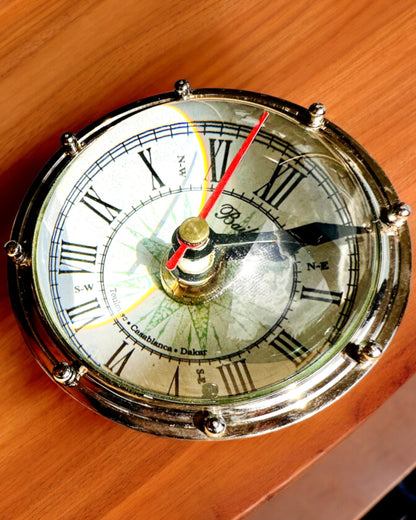 Bailey Compass Clock - Orologio Elegante con Motivo della Bussola con Possibilità di Incisione