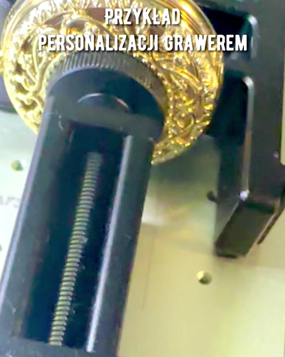 "Złoty Majestat" - Orologio Meccanico da Tasca di Lusso con Cassa Trasparente. Personalizzazione con incisione.