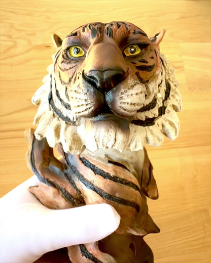 Statua "Tigre Re della Giungla" con Opzione di Incisione, figurina alta 29 cm, decorazione per regalo